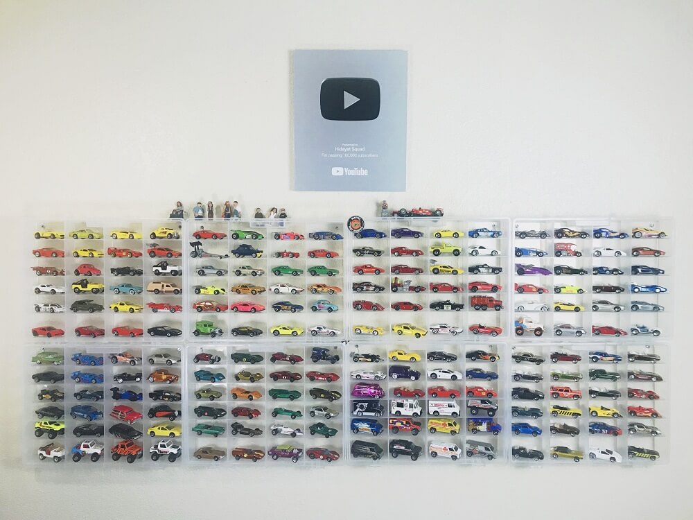 Koleksi Hot Wheels Bayu terus bertambah seiring rutinitasnya dalam mengunggah konten YouTube